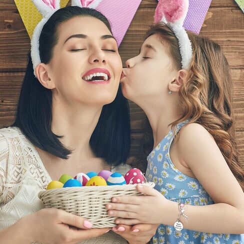 هدايا عيد الفصح للنساء الفتيات، أساور أرنب من الفولاذ المقاوم للصدأ قابلة للتعديل، أساور ساحرة على شكل أرنب لطيف، أساور ساحرة أولية، أساور أرنب عيد الفصح، هدايا عيد الفصح للنساء والفتيات والمجوهرات in Kuwait