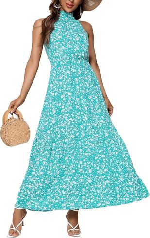 Feiersi Women’s Casual Sleeveless Long Maxi Dress Flowy Loose Ruffle Sundress in Saudi Arabia