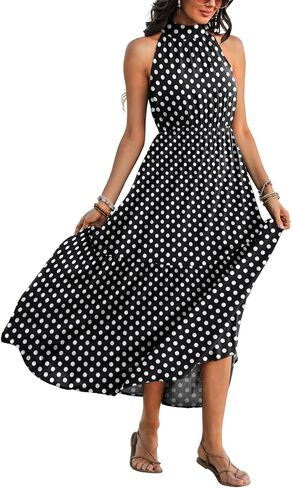 Feiersi Women’s Casual Sleeveless Long Maxi Dress Flowy Loose Ruffle Sundress in Saudi Arabia