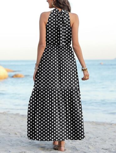 Feiersi Women’s Casual Sleeveless Long Maxi Dress Flowy Loose Ruffle Sundress in Saudi Arabia