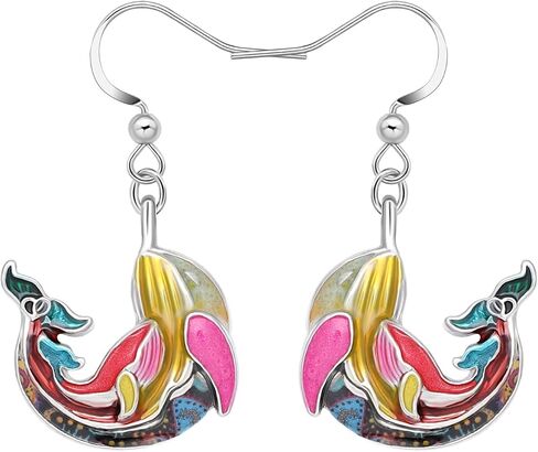 LONYOO Mothers Day Gifts Enamel Cute Ocean Whale Earrings Dangle Zinc Alloy Whale Gifts for Women Mom Girls Charms in Saudi Arabia