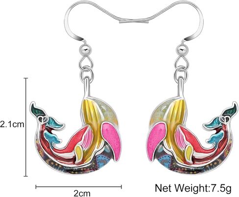 LONYOO Mothers Day Gifts Enamel Cute Ocean Whale Earrings Dangle Zinc Alloy Whale Gifts for Women Mom Girls Charms in Saudi Arabia