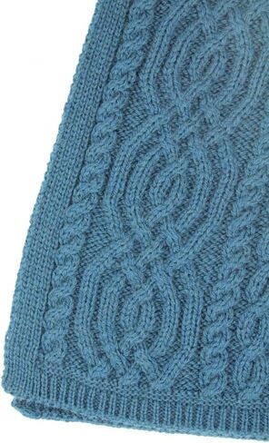 Aran Crafts Women's Cable Knit Buttoned Cowl Neck Poncho (100% Merino Wool) in Saudi Arabia