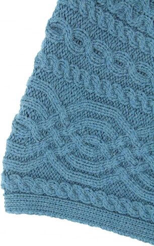 Aran Crafts Women's Cable Knit Buttoned Cowl Neck Poncho (100% Merino Wool) in Saudi Arabia