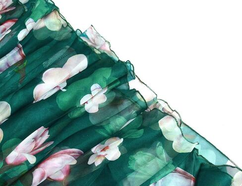 تنورة طويلة طويلة من الشيفون للسيدات من Jokavor، تنانير كاجوال ذات ثنيات واسعة in Kuwait