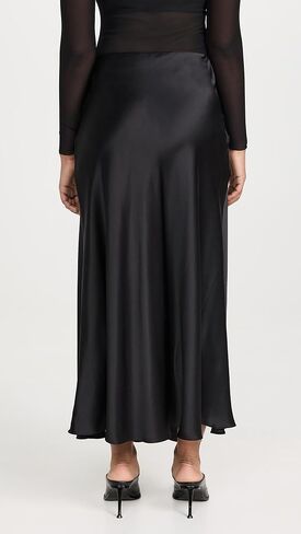 DANNIJO Women's Silk Midi Skirt with High Slit in Kuwait