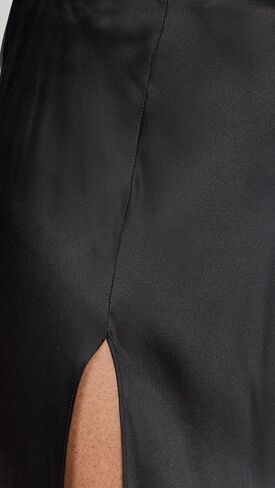 DANNIJO Women's Silk Midi Skirt with High Slit in Kuwait