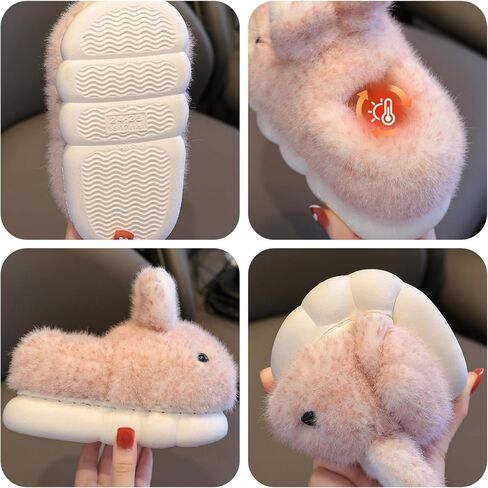 Cute Women's Slippers Animal Rabbit Slippers Cute Cartoon Warm Slippers Winter Home Slippers Plush Indoor and Outdoor Slippers in Kuwait
