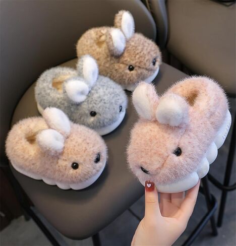 Cute Women's Slippers Animal Rabbit Slippers Cute Cartoon Warm Slippers Winter Home Slippers Plush Indoor and Outdoor Slippers in Kuwait