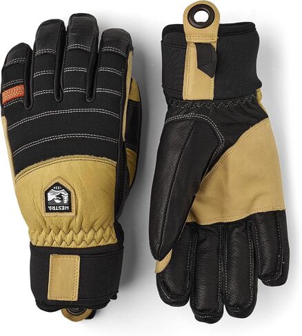 Hestra Unisex Army Leather Ascent 5 Finger Glove, Lined Windproof Mountaineering & Alpine Climbing Gloves for Men & Women in Saudi Arabia