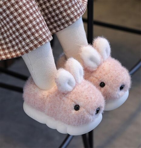 Cute Women's Slippers Animal Rabbit Slippers Cute Cartoon Warm Slippers Winter Home Slippers Plush Indoor and Outdoor Slippers in Kuwait