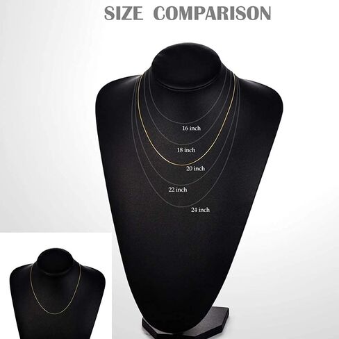 SISGEM 10K Yellow Gold Solid Gold Box Link Chain for Necklace 0.6mm Box Chain with Lobster Claw Clasp Fine Jewelry Gift for Women in Saudi Arabia