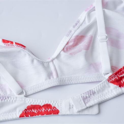 طقم حمالة صدر ولباس داخلي لاسلكي من القطن للنساء من Varsbaby، غير مبطن، مريح للاستخدام اليومي، ملابس داخلية in Kuwait