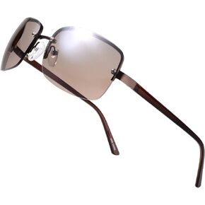 The Fresh Minimalist Semi-rimless Rectangular Sunglasses for Men Women - Exquisite Packaging