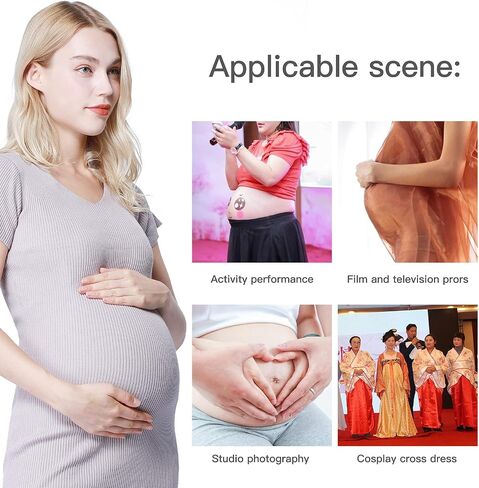 Lervanla Fake Pregnant Belly Silicone Fake Belly Bump Tummy Pregnant Belly Film Prop Tv Series Prop Spoof Costume Cosplay in Kuwait