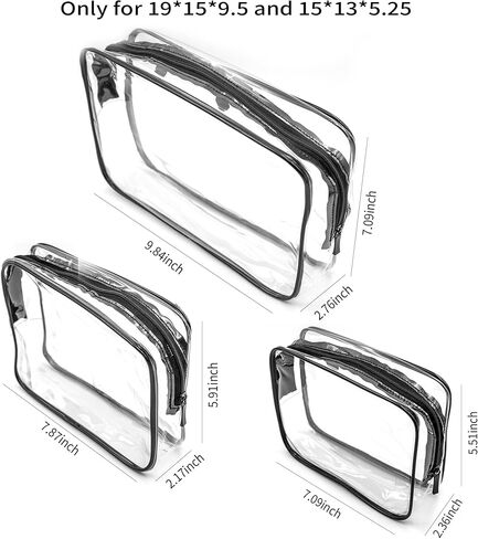 3-Pack Clear Beach Tote Bag for Bogg Bag Accessories, Transparent Zipper Insert Bags for Organizing, Travel, and Storage,come with Insert Keychain Holder, White in Kuwait