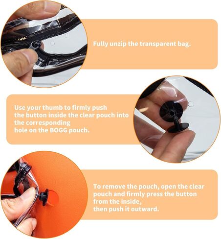 3-Pack Clear Beach Tote Bag for Bogg Bag Accessories, Transparent Zipper Insert Bags for Organizing, Travel, and Storage,come with Insert Keychain Holder, White in Kuwait