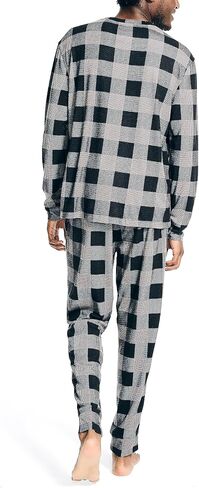 Nautica mens Nautica Waffle Buffalo Plaid Pajama Pant Set Pajama Set in Saudi Arabia