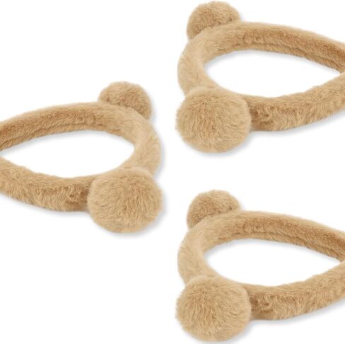 Bear Ears Plush Headbands for Women and Girls - Cute Animal Costume Party Accessories, Skincare Makeup Headbands, Brown in Kuwait