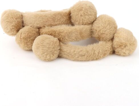 Bear Ears Plush Headbands for Women and Girls - Cute Animal Costume Party Accessories, Skincare Makeup Headbands, Brown in Kuwait