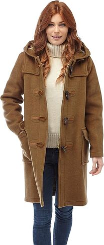 معطف من القماش الخشن للسيدات من مونتجوميري مع حلية على شكل قرن الجاموس in Kuwait