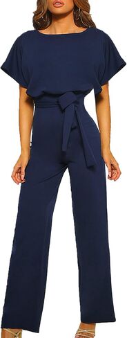 VENDAU Jumpsuits for Women Dressy Romper Pants Suits Rompers Pantsuit Jumper for Women One Piece Outfit Loose Wide Leg Casual in Saudi Arabia