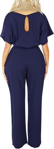 VENDAU Jumpsuits for Women Dressy Romper Pants Suits Rompers Pantsuit Jumper for Women One Piece Outfit Loose Wide Leg Casual in Saudi Arabia