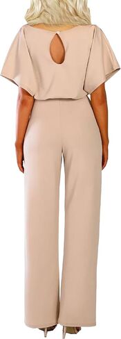 VENDAU Jumpsuits for Women Dressy Romper Pants Suits Rompers Pantsuit Jumper for Women One Piece Outfit Loose Wide Leg Casual in Saudi Arabia
