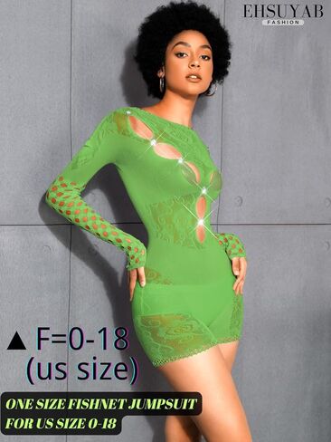 EHSUYAB Punk Romper، ملابس رقص مثيرة بأحجار الراين، زي نادي الحفلات المجوف in Kuwait