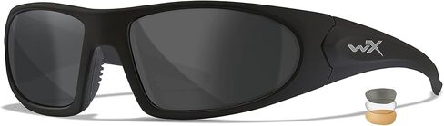 Wiley X Romer 3 Sunglasses - Matte Black/Smoke Grey/Clear/Light Rust, Medium/Large in Kuwait