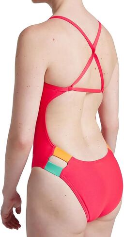 Speedo 80024041479126 Solid Twist Back 1Pc Post IT Pink 26 in Saudi Arabia