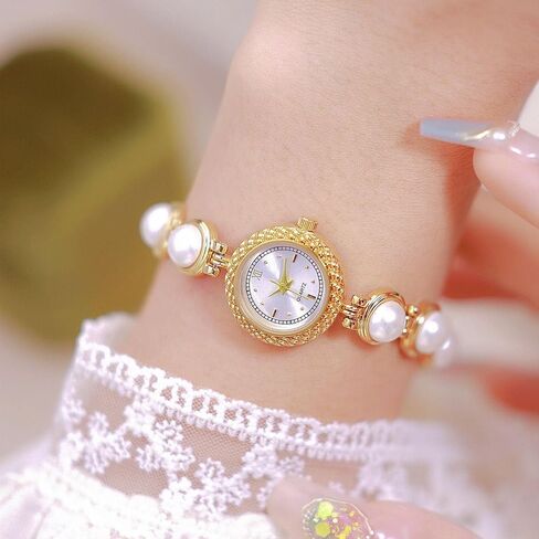 ADSBIAOYE Elegant Women Pearl Bracelet Watches Fashion Dress Quartz Watch Ladies Gift Watches in Saudi Arabia