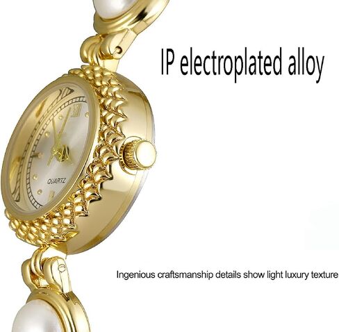 ADSBIAOYE Elegant Women Pearl Bracelet Watches Fashion Dress Quartz Watch Ladies Gift Watches in Saudi Arabia