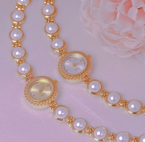 ADSBIAOYE Elegant Women Pearl Bracelet Watches Fashion Dress Quartz Watch Ladies Gift Watches in Saudi Arabia