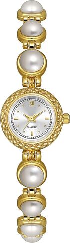 ADSBIAOYE Elegant Women Pearl Bracelet Watches Fashion Dress Quartz Watch Ladies Gift Watches in Saudi Arabia