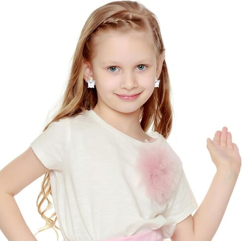 Hicdaw 12 Pairs Hypoallergenic Earrings for Girls Unicorn Earrings for Teen Girls Kids Women Opal Earrings Stainless Steel Cute Stud Earrings Set in Kuwait