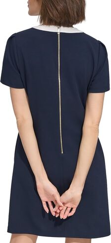 Tommy Hilfiger Women's Scuba Crepe Fabric Logo Enamel Pocket Snaps Dress in Saudi Arabia