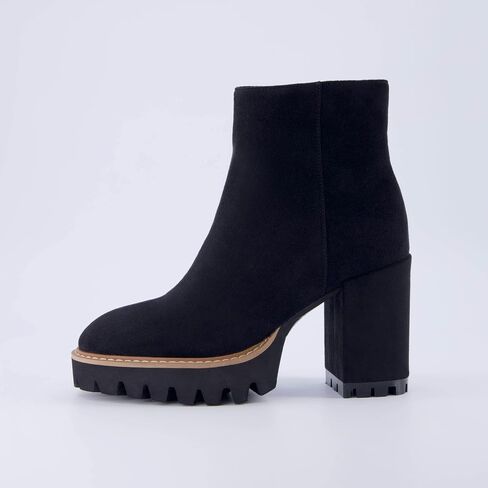 CUSHIONAIRE Women's Ringo platform heel boot +Memory Foam, Wide Widths Available in Saudi Arabia