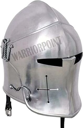 خوذة درع، خوذة فرسان خوذة باربوتا ميدفال لفرسان المعبد الصليبي درع خوذة فضية in Kuwait