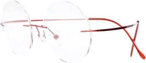 Eyekepper Titanium Rimless Round Eyeglasses 48mm Circle Optical Frame in Saudi Arabia