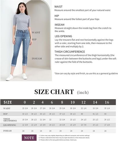 OFLUCK Women's Mid Rise Stretchy Capris Tummy Control Casual Summer Capri Pants Outdoor Work Jeans in Kuwait