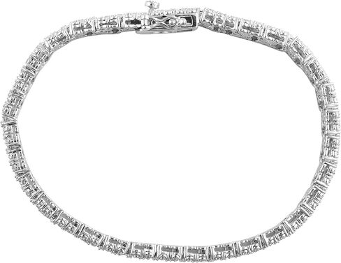 مجموعة La4ve Diamonds 1/2 قيراط من الألماس، مجموعة من الفضة الإسترلينية مطلية بشكل معجزة بسوار من الألماس المستدير (J-K، I2-I3) مجوهرات ألماس حقيقية للنساء | صندوق هدايا متضمن in Kuwait