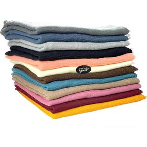 Jasmin candles Wholesale solid colors 12 pcs cotton Hijab set Women lightweight scarf for all season in Kuwait