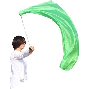 Winged Sirenny Spinning 53" Silk Veil Poi Ball, Flag Scarf Poi Ribbon, Play Silk Scarf for Belly Dance, Single Piece in Kuwait