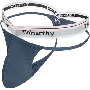 ملابس داخلية قطنية للرجال من Tinharthy بحزام رياضي مزدوج الخصر وسروال داخلي قابل للتمدد على شكل حرف G لمؤيدي الرياضيين