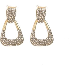 Women's Golden Ear Clips Clip On Earrings for Girls Cubic Zirconia Crystal in Kuwait
