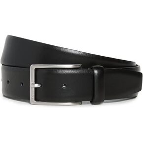 BOSS Men's Grain Leather Dress Belt, Black, 34 in Kuwait
