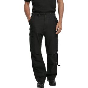 بنطال كارجو M-65 للرجال من برانديت - بنطال كلاسيكي بأشرطة جيوب متصلة بالساق، مقاس فضفاض، ومصنوع من القطن بنسبة 100%. in Kuwait