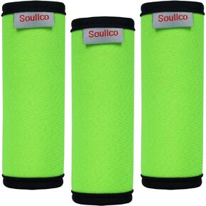 Neoprene Luggage Handle Wrap, 3 Pack Suitcase Grip Bag Identifier Protective Cover, Deep Orange in Saudi Arabia