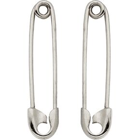 Safety Pin Drop Earrings for Women and Men 925 Sterling Silver - 18k Gold plated - Unisex Earrings in Saudi Arabia